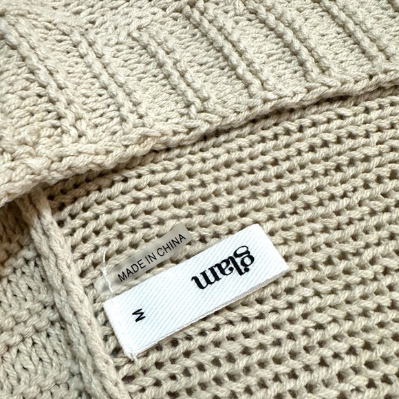 Glam Brand M Cream Cable Knit sweater - Picture 5 of 9